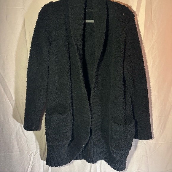 Cozy Black Women's Sweater/Robe with pockets. Size M. Honeydew Intimates - Picture 1 of 5